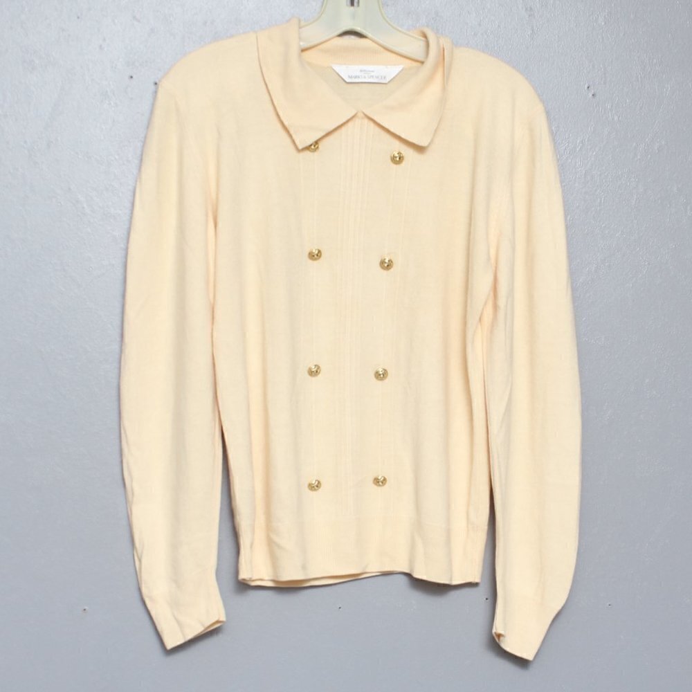 Vintage St Michael for Mark & Spencer butter yellow sweater